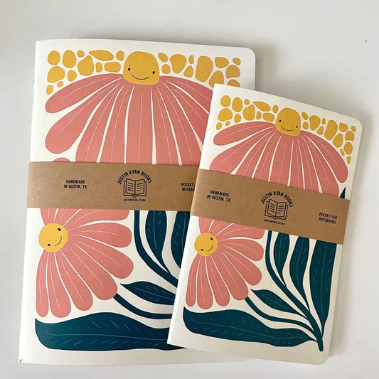 Happy Daisies Lined Pocket Notebook - Set of 2