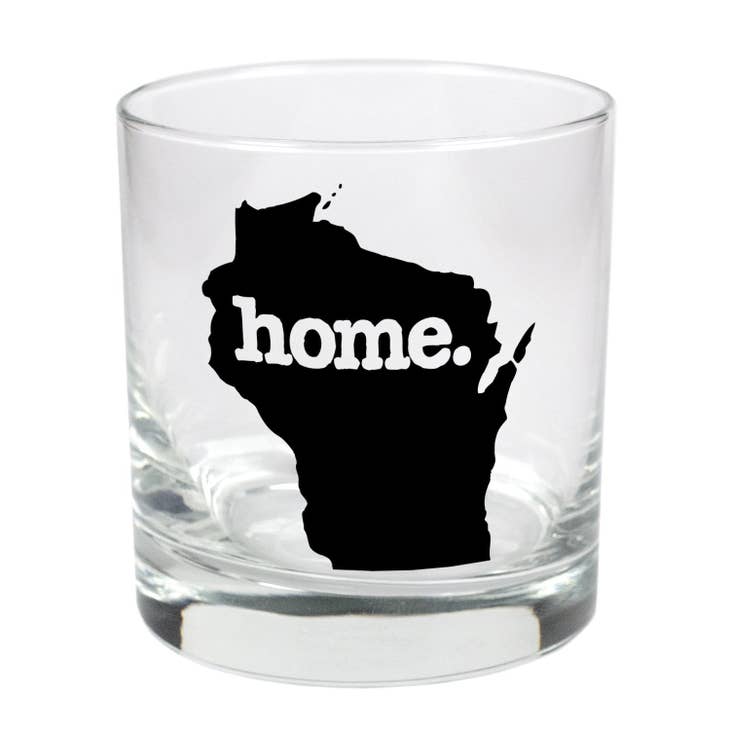 Wisconsin Home Rocks Glass