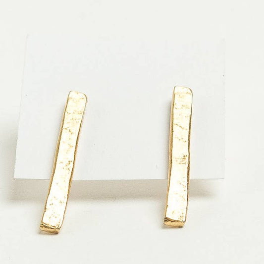 Tall Bar Stud Earrings