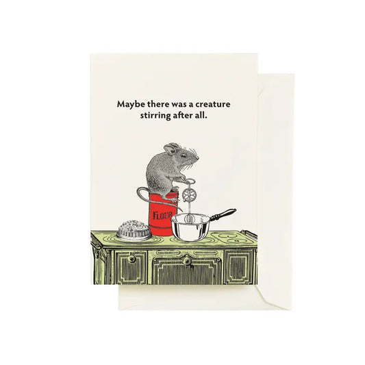 Mouse Stirring Holiday Card