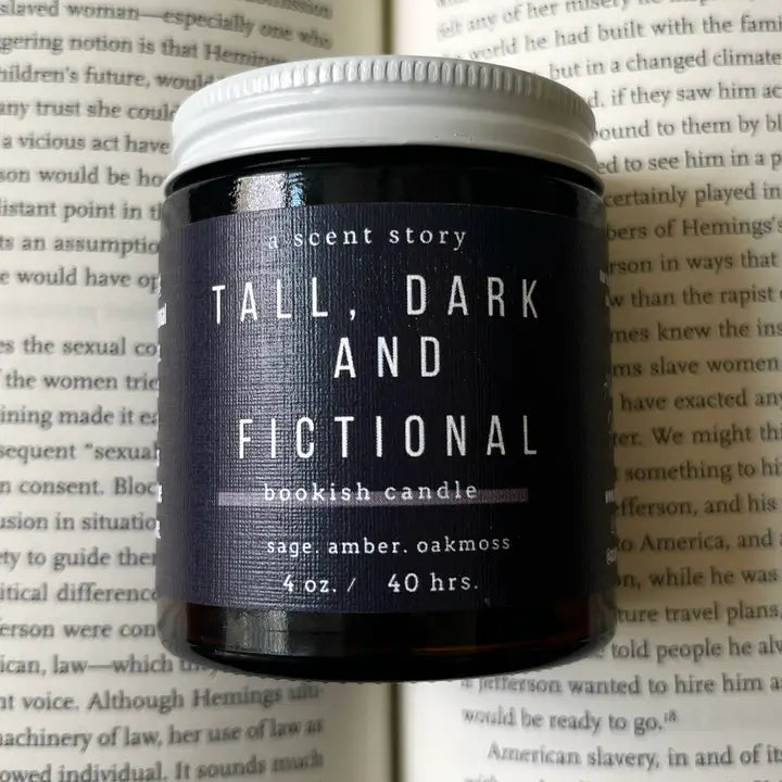 Tall, Dark & Fictional Bookish Soy Candle