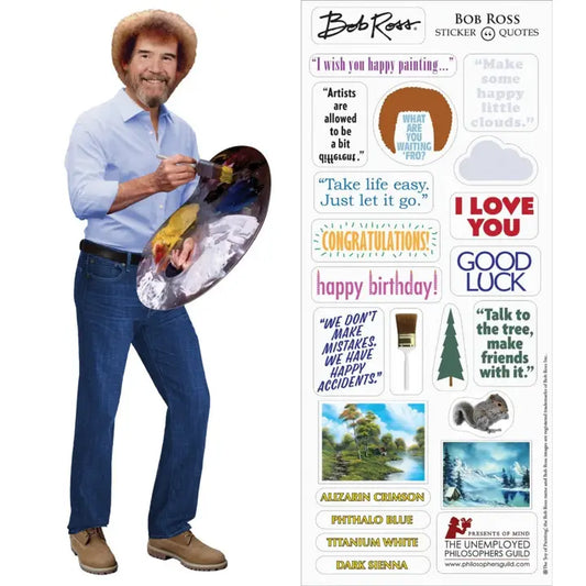 Bob Ross Card & Sticker Sheet