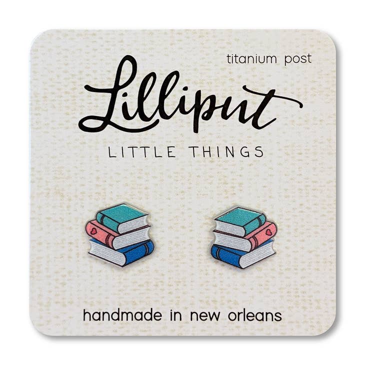 Book Stack Earrings