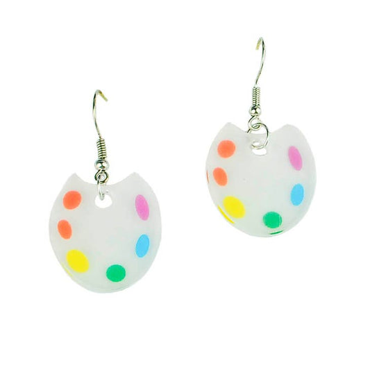 Paint Palette Acrylic Earrings