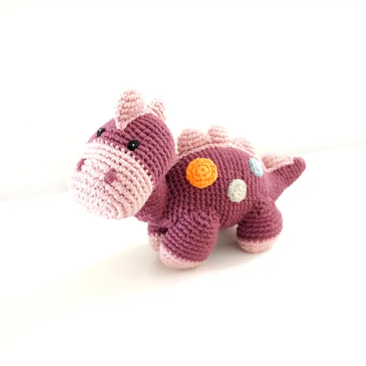 Stegosaurus Crochet Rattle Doll