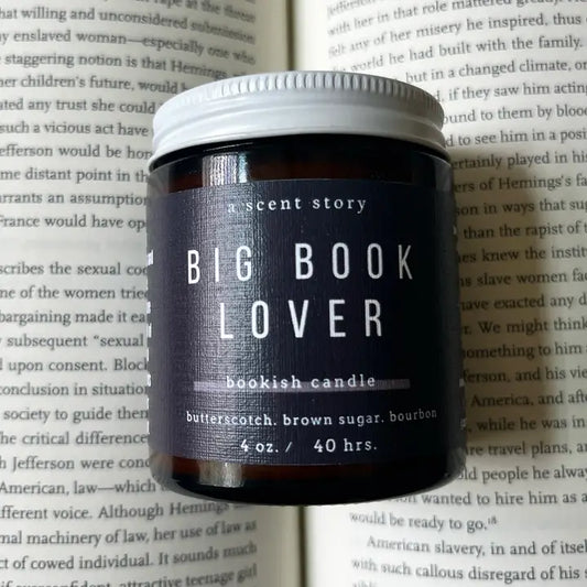 Big Book Lover Bookish Soy Candle