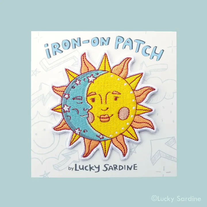 Cosmic Sun & Moon Iron-On Patch