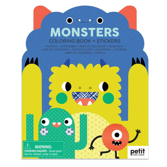 Monsters Coloring Book with Stickers