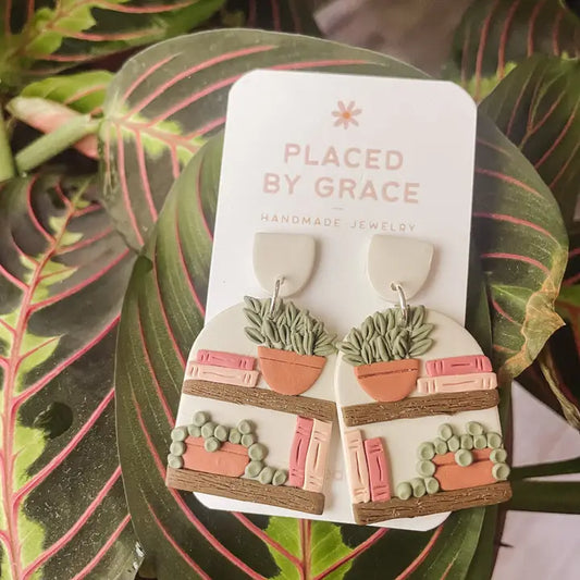 Books & Plants Earrings