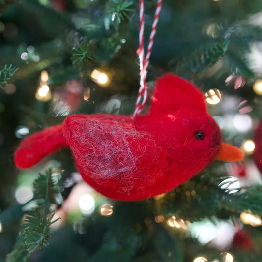 Cardinal Felt Wool Ornament