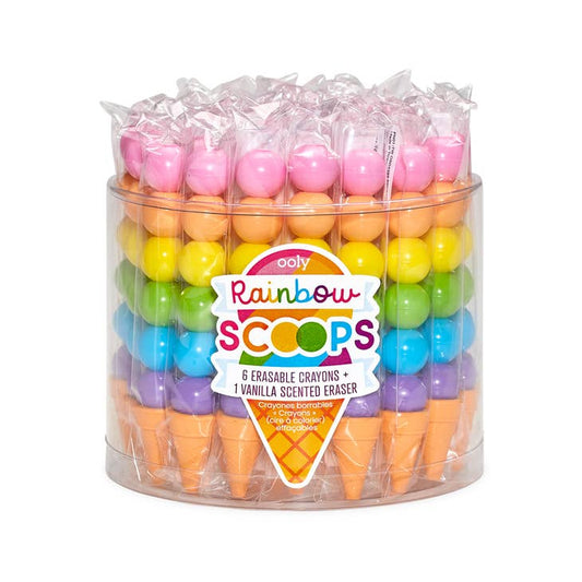 Rainbow Scoops Stacking Erasable Crayons