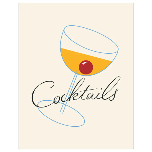 Vintage Manhattan Cocktails Print