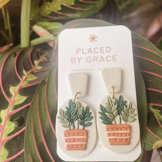 Potted Plant Earrings