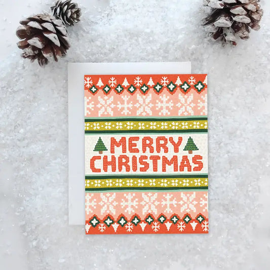 Fair Isle Christmas Sweater Card