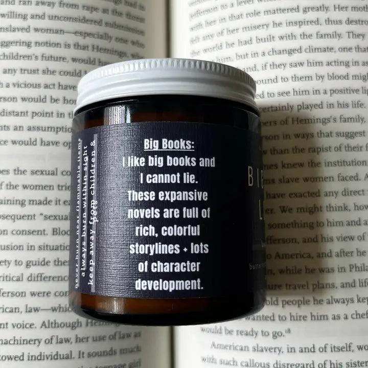 Big Book Lover Bookish Soy Candle