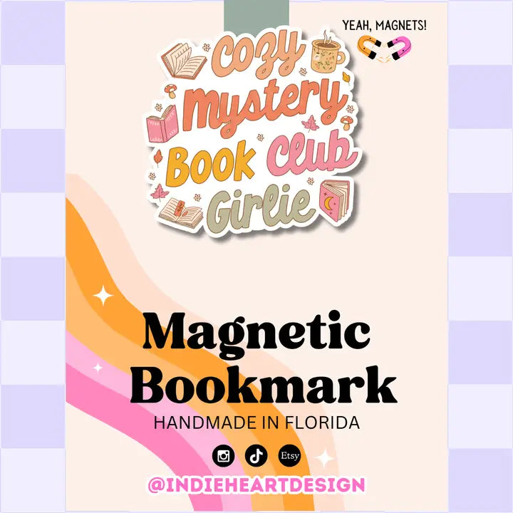 Cozy Mystery Book Club Magnetic Bookmark