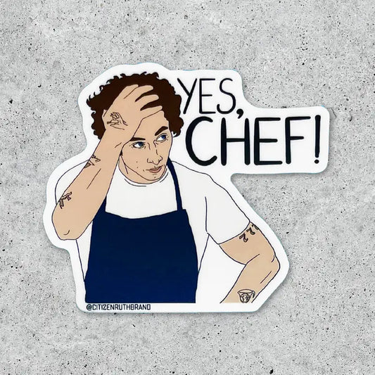 The Bear Carmy Yes Chef Vinyl Sticker