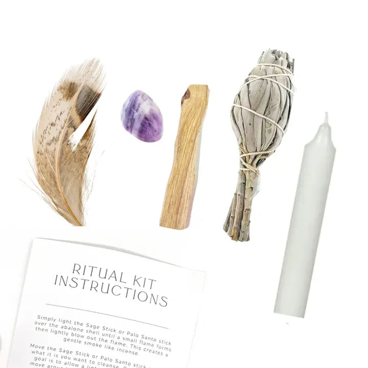 Intuition Ritual Kit with Amethyst, Palo Santo, & Sage