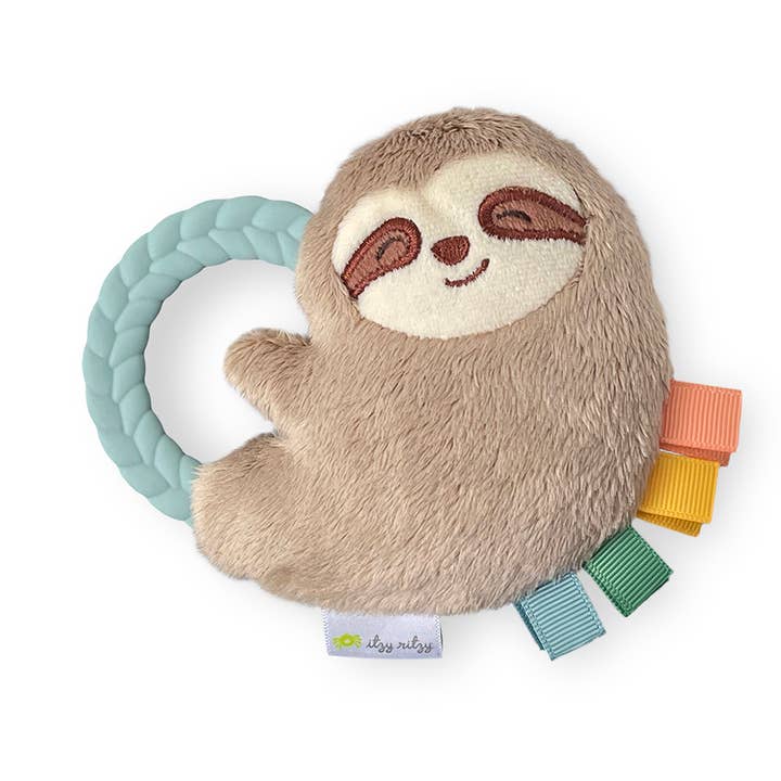 Baby's Pal Plush Rattle + Teether