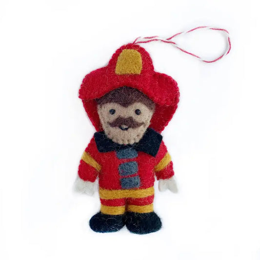 Fireman Felt Wool Ornament