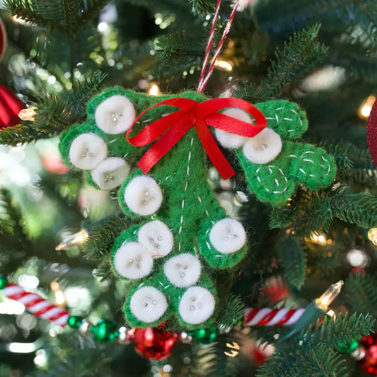 Mistletoe Felt Wool Ornament