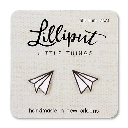 Paper Airplane Earrings