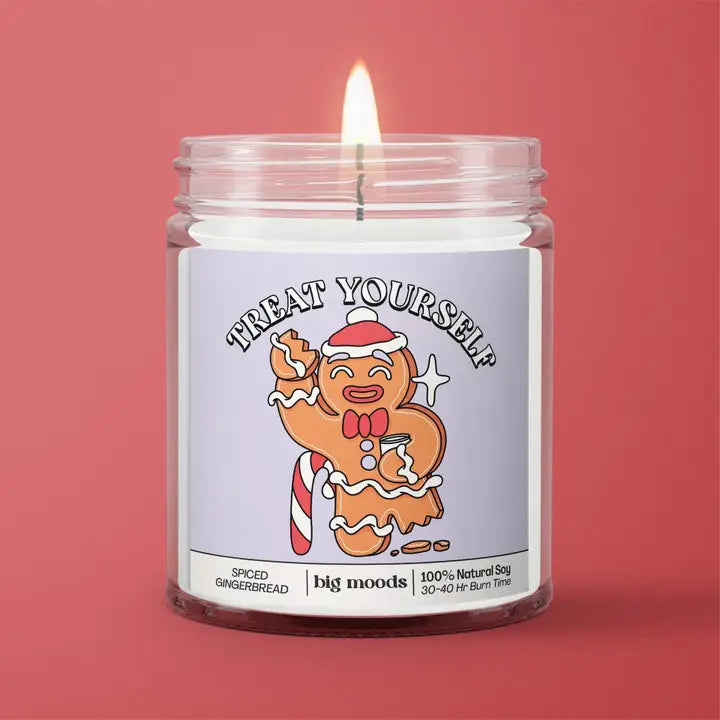 "Treat Yourself" Spiced Gingerbread Soy Candle