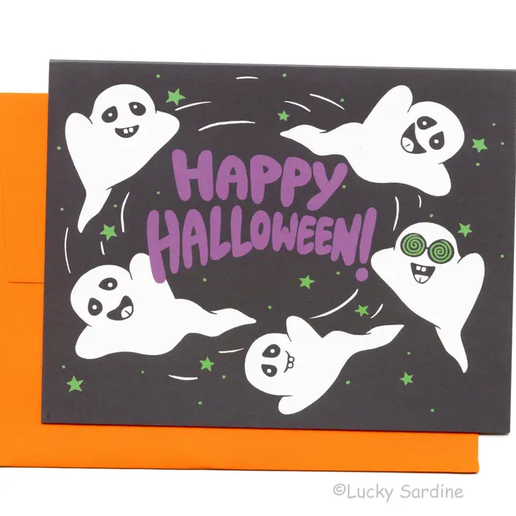 Happy Halloween Ghost Card